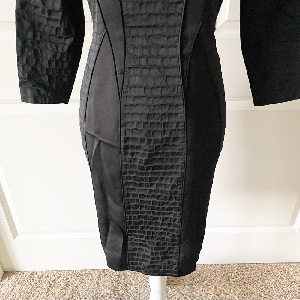 Hugo Boss Darling Embossed Black Sheath Dress - Picture 13 of 14